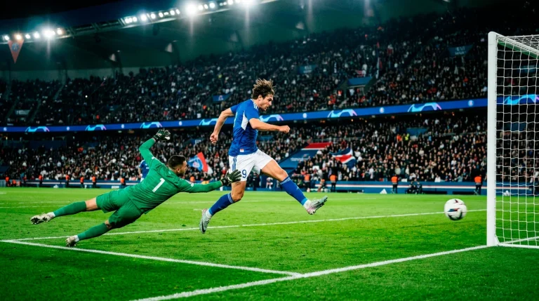 Joueurs de football en action lors d'un match de Ligue 1 illustrant les différents types de paris sportifs